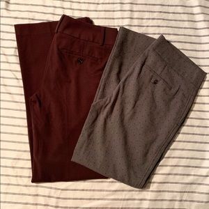Loft lot of 2 Marisa pants. Size 4. EUC.
